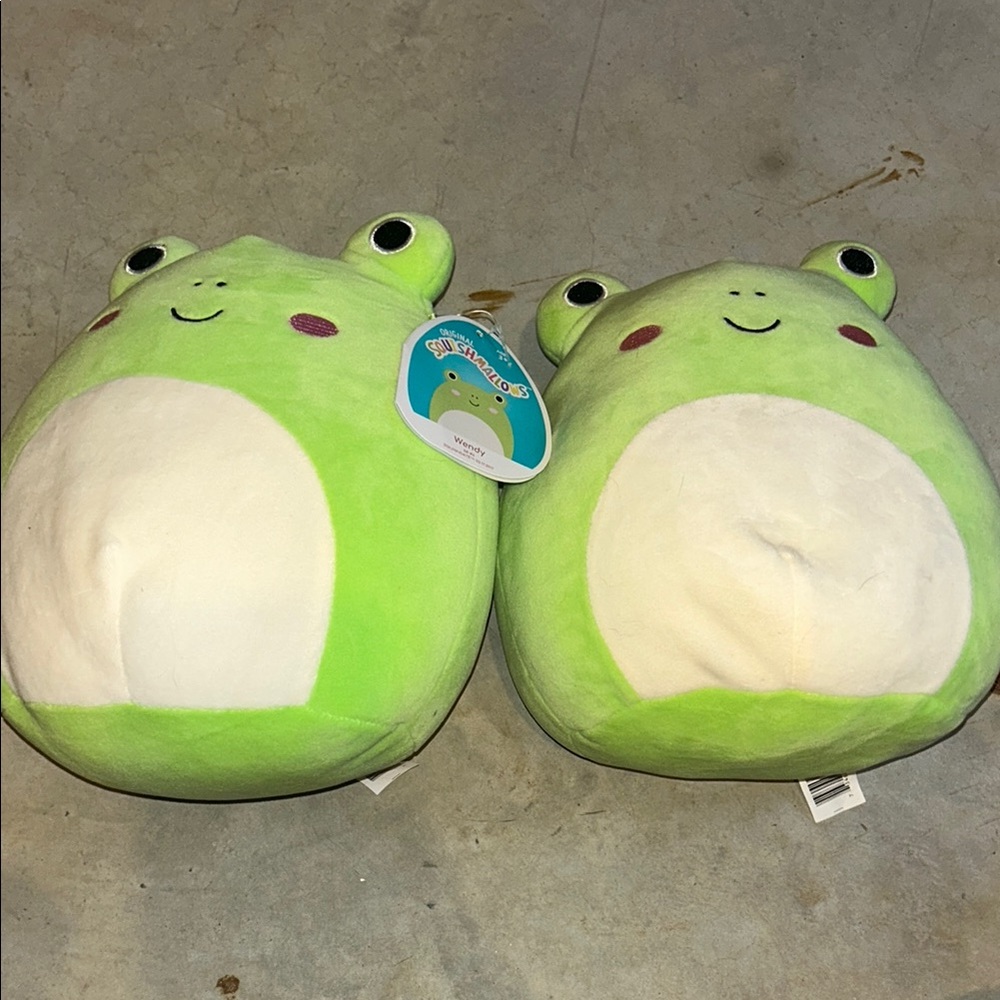 Squishmallow Green Frog Plush Toy Set
